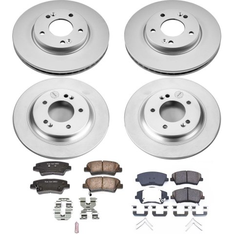 Power Stop 18-19 Hyundai Elantra GT Front & Rear Z17 Evolution Geomet Coated Brake Kit (1x psbCRK7524, 1x psbCRK7370)