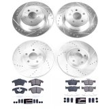 Power Stop 17-19 Lincoln MKZ Front & Rear Z23 Evolution Sport Brake Kit (1x psbK7144, 1x psbK7885) thumbnail 2