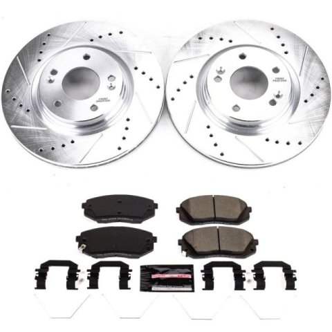 Power Stop 17-19 Kia Soul Front & Rear Z23 Evolution Sport Brake Kit (1x psbK6501, 1x psbK8011) thumbnail 5