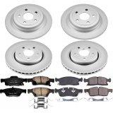 PowerStop Z17 Evolution Plus GEOMET Coated Brake Kits for 2017-2020 GRAND CHEROKEE - CRK7413 Rotor and Pad Combos, Geomet Coated, Ceramic Pads, Solid Surface, Front and Rear, Jeep, Kit thumbnail 4