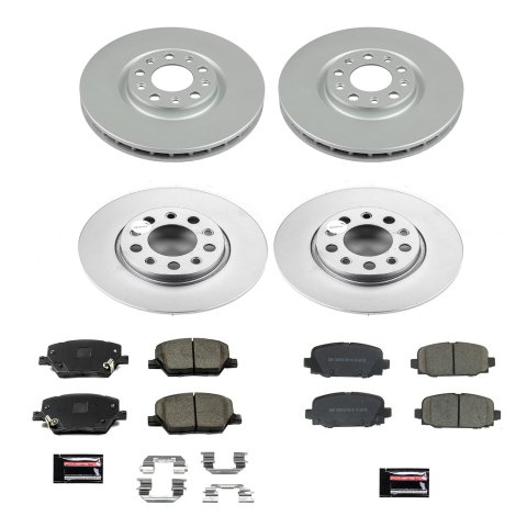 Power Stop 17-19 Jeep Compass Front & Rear Z17 Evolution Geomet Coated Brake Kit (1x psbCRK7736, 1x psbCRK7299) thumbnail 4