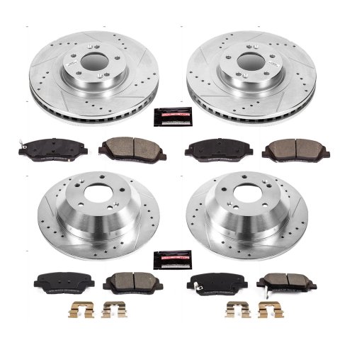 Power Stop 17-18 Hyundai Santa Fe Front & Rear Z23 Evolution Sport Brake Kit (1x psbK7507, 1x psbK7513) thumbnail 8
