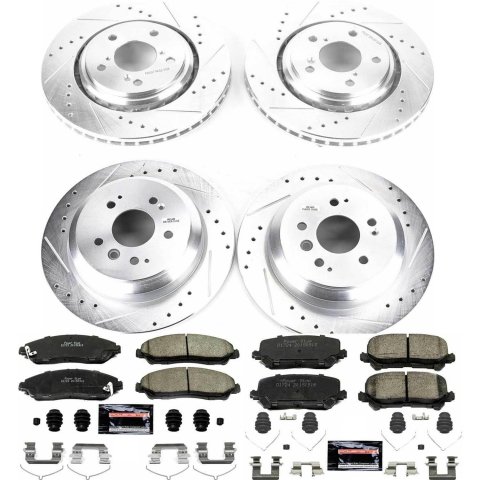 Power Stop 16-19 Honda Pilot Front & Rear Z23 Evolution Sport Brake Kit (1x psbK7352, 1x psbK7727) thumbnail 4