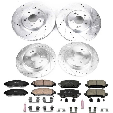 Power Stop 16-19 Acura RLX Front & Rear Z23 Evolution Sport Brake Kit (1x psbK5370, 1x psbK6952) thumbnail 9