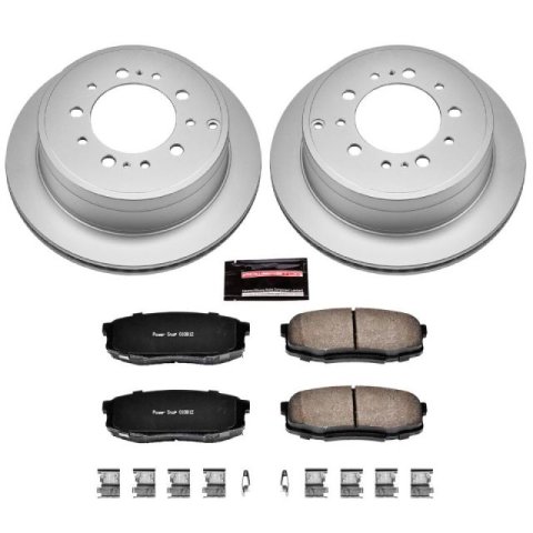 PowerStop Z17 Evolution Plus GEOMET Coated Brake Kits CRK2813 Rotor and Pad Combos, Geomet Coated, Front and Rear, Solid Surface Rotors, Ceramic Pads, Lexus, Toyota, Kit thumbnail 7