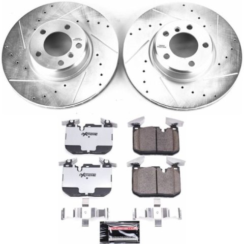 Power Stop 16-18 BMW 320i xDrive Front & Rear Z26 Street Warrior Brake Kit (1x psbK6672-26, 1x psbK6653-26) thumbnail 3