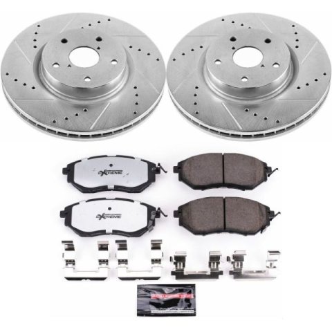Power Stop 15-19 Subaru WRX Front & Rear Z26 Street Warrior Brake Kit (1x psbK4603-26, 1x psbK6977-26)