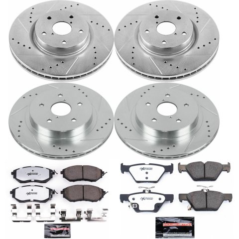 Power Stop 15-18 Subaru Legacy Front & Rear Z26 Street Warrior Brake Kit (1x psbK7039-26, 1x psbK4603-26) thumbnail 4