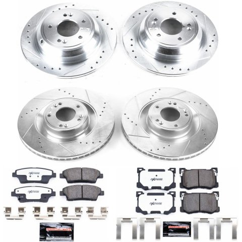 Power Stop 15-16 Hyundai Genesis Front & Rear Z26 Street Warrior Brake Kit (1x psbK5848-26, 1x psbK7030-26) thumbnail 4