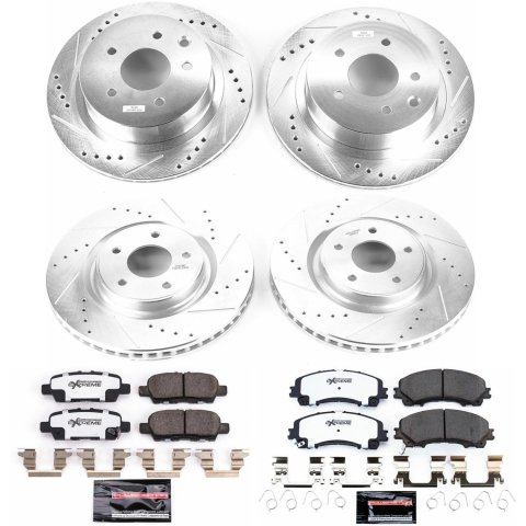 Power Stop 14-19 Nissan Rogue Front & Rear Z26 Street Warrior Brake Kit (1x psbK7034-26, 1x psbK6761-26) thumbnail 4