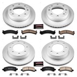 PowerStop Z17 Evolution Plus GEOMET Coated Brake Kits for 2003-2020 EXPRESS 3500, 2007-2020 SAVANA 3500 - CRK2072 Rotor and Pad Combos, Geomet Coated, Front and Rear, Solid Surface Rotors, Ceramic Pads, Chevrolet, GMC, Kit thumbnail 1