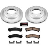 PowerStop Z17 Evolution Plus GEOMET Coated Brake Kits for 2003-2020 EXPRESS 3500, 2007-2020 SAVANA 3500 - CRK2072 Rotor and Pad Combos, Geomet Coated, Front and Rear, Solid Surface Rotors, Ceramic Pads, Chevrolet, GMC, Kit thumbnail 2