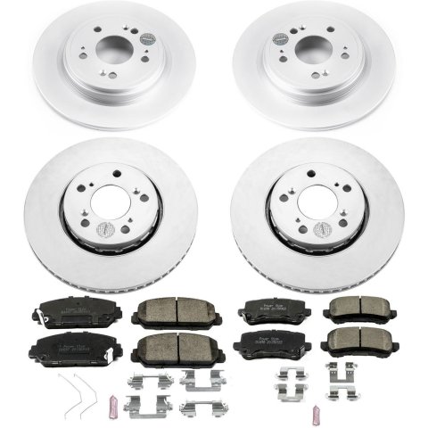 Power Stop 14-19 Acura RLX Front & Rear Z17 Evolution Geomet Coated Brake Kit (1x psbCRK6952, 1x psbCRK6955) thumbnail 4