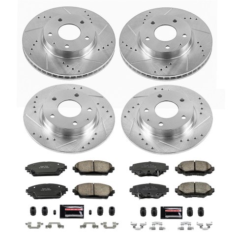 Power Stop 14-16 Mazda 3 Front & Rear Z23 Evolution Sport Brake Kit (1x psbK6963, 1x psbK6974)