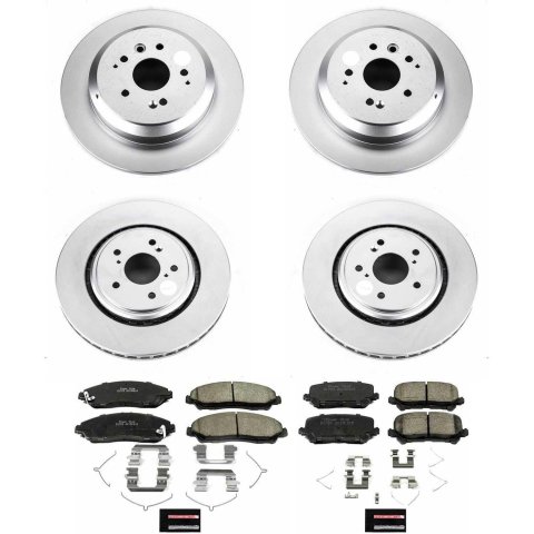 Power Stop 14-16 Acura MDX Front & Rear Z17 Evolution Geomet Coated Brake Kit (1x psbCRK6953, 1x psbCRK6957) thumbnail 4