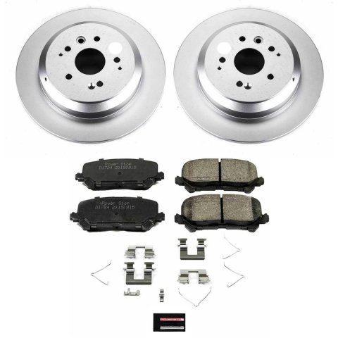 Power Stop 14-16 Acura MDX Front & Rear Z17 Evolution Geomet Coated Brake Kit (1x psbCRK6953, 1x psbCRK6957) thumbnail 6