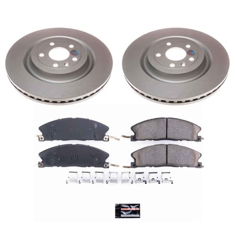 PowerStop Z17 Evolution Plus GEOMET Coated Brake Kits CRK6375 Rotor and Pad Combos, Geomet Coated, Front and Rear, Solid Surface Rotors, Ceramic Pads, Ford, Lincoln, Kit thumbnail 5
