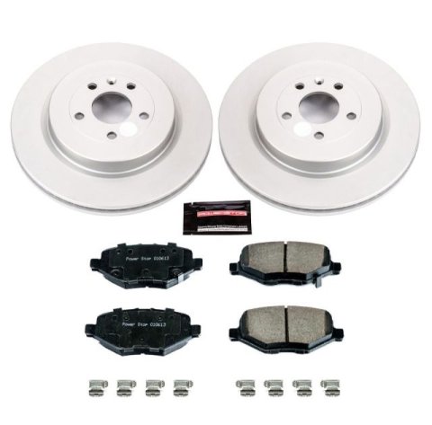 PowerStop Z17 Evolution Plus GEOMET Coated Brake Kits CRK6375 Rotor and Pad Combos, Geomet Coated, Front and Rear, Solid Surface Rotors, Ceramic Pads, Ford, Lincoln, Kit thumbnail 7