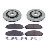 PowerStop Z17 Evolution Plus Stock Replacement Brake Kits for 2013-2014 200, AVENGER, 2008-2009 CALIBER - KOE5566 Pads and Rotors, Autospecialty, Solid Surface, Iron, Natural, 13.390 in./11.890 in. Diameter, Ceramic Pads, Kit thumbnail 4