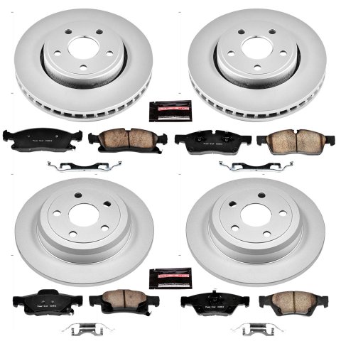 Power Stop 11-19 Dodge Durango Front & Rear Z17 Evolution Geomet Coated Brake Kit (1x psbCRK5950, 1x psbCRK5951)