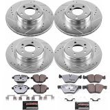 Power Stop 11-16 BMW 528i Front & Rear Z26 Street Warrior Brake Kit (1x psbK6034-26, 1x psbK6032-26) thumbnail 2