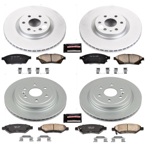 Power Stop 10-16 Cadillac SRX Front & Rear Z17 Evolution Geomet Coated Brake Kit (1x psbCRK5545, 1x psbCRK5543)