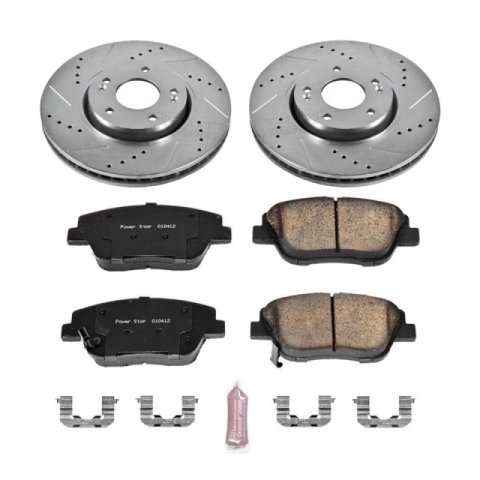 Power Stop 10-15 Hyundai Sonata Front & Rear Z23 Evolution Sport Brake Kit (1x psbK5381, 1x psbK5377) thumbnail 1
