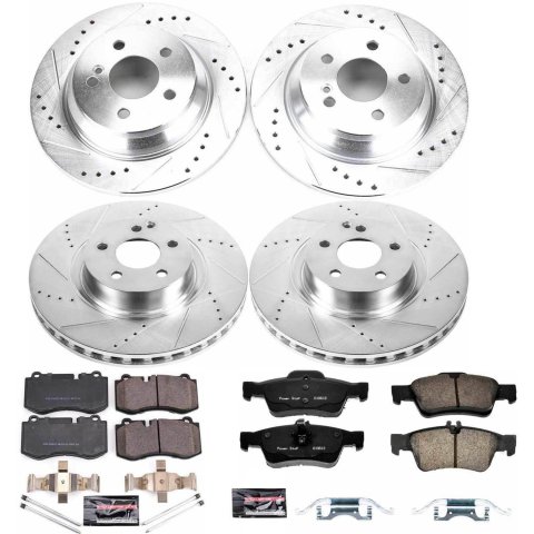 Power Stop 10-13 Mercedes-Benz S400 Front & Rear Z23 Evolution Sport Brake Kit (1x psbK6231, 1x psbK6566) thumbnail 5