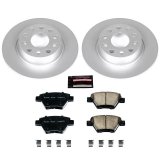 PowerStop Z23 Evolution Sport GEOMET Coated Brake Kits CRK5801 Rotor and Pad Combos, Geomet Coated, Carbon Fiber Ceramic Pads, Solid Surface, Front and Rear, Audi, Volkswagen, Kit thumbnail 6