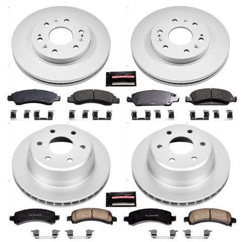 Power Stop 09-14 Chevrolet Express 1500 Front & Rear Z17 Evolution Geomet Coated Brake Kit (1x psbCRK2047, 1x psbCRK2069)