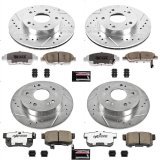 Power Stop 09-11 Honda Civic Front & Rear Z26 Street Warrior Brake Kit (1x psbK2389-26, 1x psbK1243-26) thumbnail 4