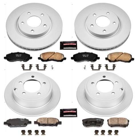 Power Stop 08-17 Mitsubishi Lancer Front & Rear Z17 Evolution Geomet Coated Brake Kit (1x psbCRK2992, 1x psbCRK3033) thumbnail 1
