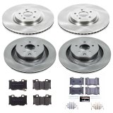 PowerStop Track Day Spec High Performance Brake Kits TDSK4138 Rotor and Pad Combo, Platform Specific, Front/Rear, Solid Surface Rotors, Carbon Fiber Metallic Pads, for Infiniti, for Nissan, Kit thumbnail 2