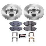 PowerStop Track Day Brake Kits TDBK114 Rotor and Pad Combos, Day, Front/Rear, Solid Surface Rotors, Carbon Metallic Pads, for Infiniti, for Nissan, Kit thumbnail 4