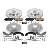 PowerStop Autospecialty Stock Replacement Disc and Drum Brake Kits KOE15250DK Kits, Replacement, Solid Surface Front Rotors, 9.000 in. Rear Diameter, Pads Shoes, Dodge, Jeep, Kit thumbnail 4