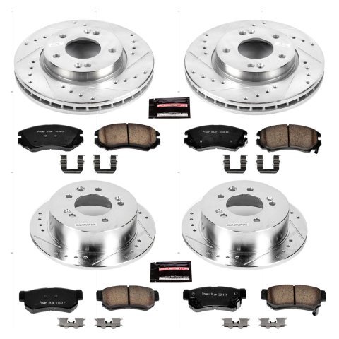 Power Stop 07-10 Hyundai Elantra Front & Rear Z23 Evolution Sport Brake Kit (1x psbK5210, 1x psbK5291) thumbnail 8