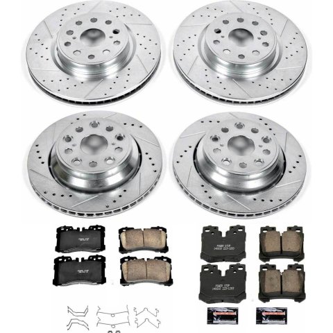 Power Stop 07-09 Lexus LS460 Front & Rear Z23 Evolution Sport Brake Kit (1x psbK4689, 1x psbK4686) thumbnail 4