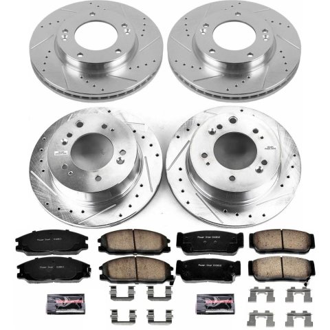 Power Stop 07-09 Kia Sorento Front & Rear Z23 Evolution Sport Brake Kit (1x psbK5908, 1x psbK5910) thumbnail 1