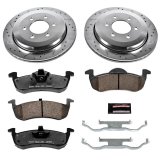 PowerStop Z36 Truck and Tow Brake Upgrade Kits for 2007-2009 EXPEDITION, NAVIGATOR - K4109-36 Rotors/Pads, Iron, Drilled/Slotted, Zinc Plated, Carbon Ceramic Pads, Front/Rear, Ford, Lincoln, Kit thumbnail 2