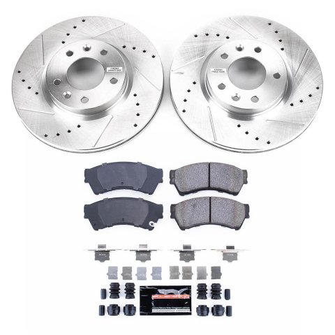 PowerStop Z23 Evolution Sport Brake Upgrade Kits K200 Rotors/Pads, Drilled/Slotted, Iron, Zinc Plated, Front/Rear, Ford, Lincoln, Mazda, Mercury, Kit thumbnail 2