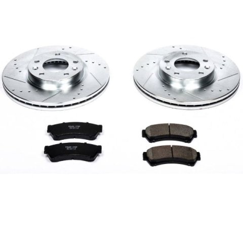 PowerStop Z23 Evolution Sport Brake Upgrade Kits K200 Rotors/Pads, Drilled/Slotted, Iron, Zinc Plated, Front/Rear, Ford, Lincoln, Mazda, Mercury, Kit thumbnail 6