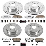 Power Stop 06-11 Honda Civic Front & Rear Z26 Street Warrior Brake Kit (1x psbK1243-26, 1x psbK2384-26) thumbnail 4