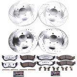PowerStop Z36 Truck and Tow Brake Upgrade Kits for 2007-2010 MOUNTAINEER, EXPLORER SPORT TRAC, 2006-2010 - K1443-36 Pads Rotors, Tow, Cross-Drilled/Slotted Surface, Iron, Zinc Plated, 12.010 in./11.850 in. Diameter, Carbon Fiber Ceramic Pads, Kit thumbnail 3