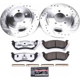 PowerStop Z36 Truck and Tow Brake Upgrade Kits for 2007-2010 MOUNTAINEER, EXPLORER SPORT TRAC, 2006-2010 - K1443-36 Pads Rotors, Tow, Cross-Drilled/Slotted Surface, Iron, Zinc Plated, 12.010 in./11.850 in. Diameter, Carbon Fiber Ceramic Pads, Kit thumbnail 6