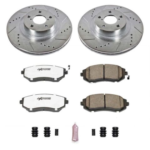 Power Stop 06-09 Subaru Legacy Front & Rear Z26 Street Warrior Brake Kit (1x psbK4632-26, 1x psbK3038-26)