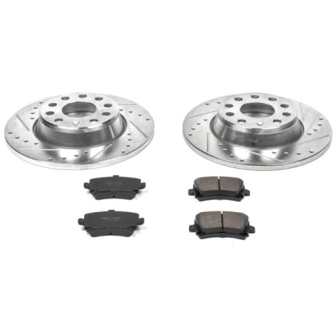 Power Stop 06-09 Audi A3 Front & Rear Z23 Evolution Sport Brake Kit (1x psbK2259, 1x psbK2261)