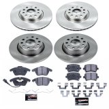 PowerStop Track Day Spec High Performance Brake Kits TDSK2260 Rotor and Pad Combo, Platform Specific, Front/Rear, Solid Surface Rotors, Carbon Fiber Metallic Pads, Audi, Volkswagen, Kit thumbnail 2