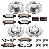 PowerStop Z36 Truck and Tow Brake Upgrade Kits K2060-36 Rotors/Pads, Tow, Drilled/Slotted, Iron, Zinc Plated, Front/Rear, Buick, Chevy, GMC, Saab, Kit thumbnail 3
