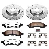 PowerStop Z36 Truck and Tow Brake Upgrade Kits K2060-36 Rotors/Pads, Tow, Drilled/Slotted, Iron, Zinc Plated, Front/Rear, Buick, Chevy, GMC, Saab, Kit thumbnail 4