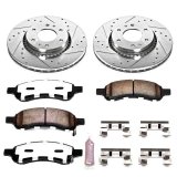 PowerStop Z36 Truck and Tow Brake Upgrade Kits K2060-36 Rotors/Pads, Tow, Drilled/Slotted, Iron, Zinc Plated, Front/Rear, Buick, Chevy, GMC, Saab, Kit thumbnail 6
